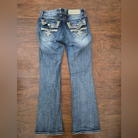 Rock Revival Denim - Rock Revival Essie Easy Boot Jeans Womens Size 27 Embellished Flap Pockets